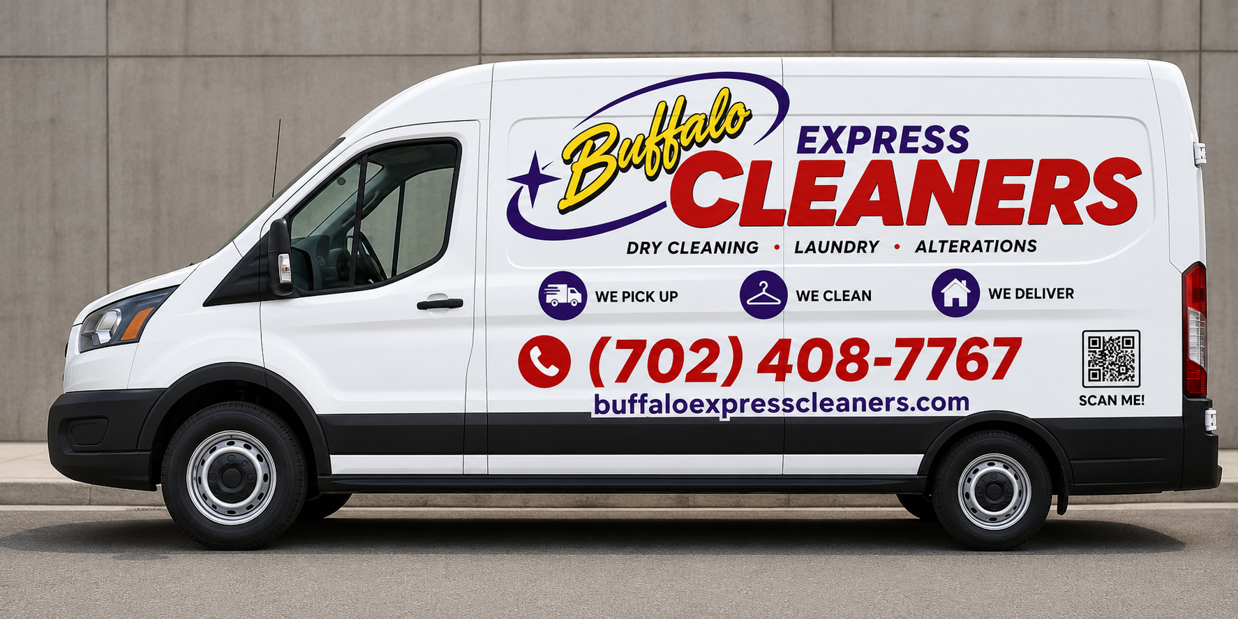 Buffalo Express Cleaners delivery van